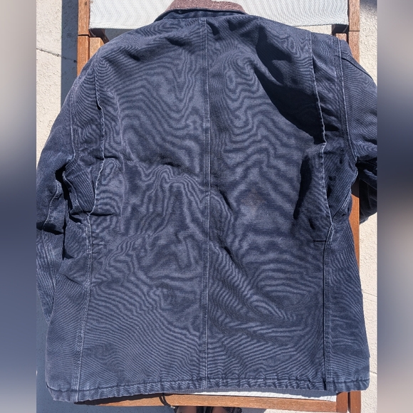 Vintage Carhartt Duck Coat Men's M Navy, Broken In Patina - Picture 6 of 7